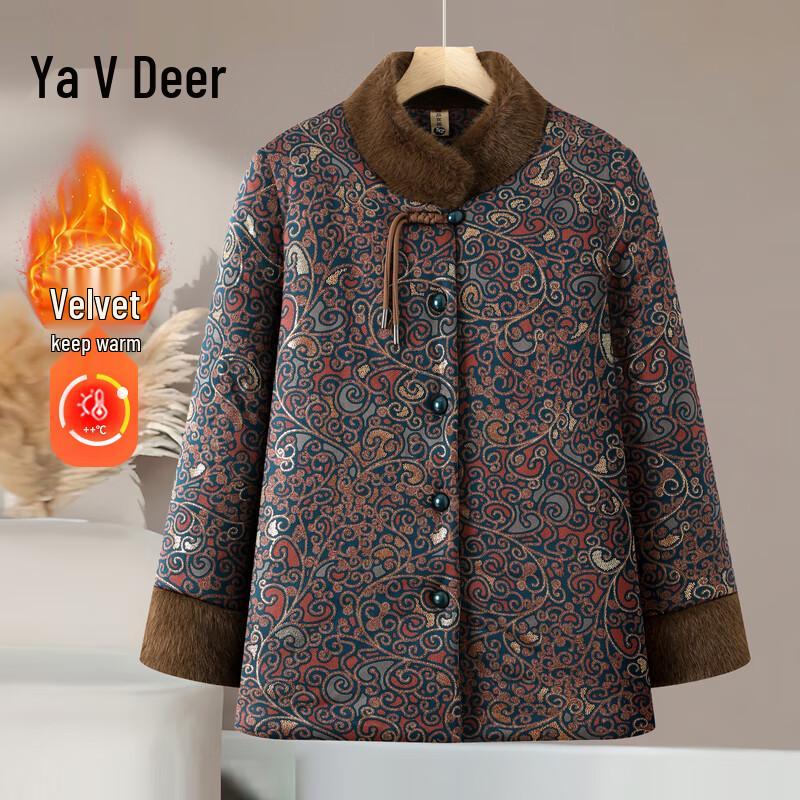 

Yalu Women s Winter Padded Jacket with Fur Collar 3XL