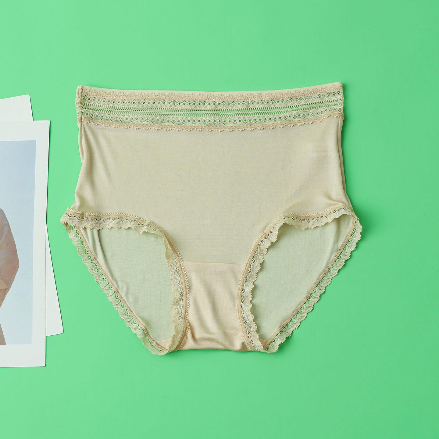 

Дышащие трусики-шорты из шелка-тусса с кружевом, 42 стежка, средней посадки, для женщин XL