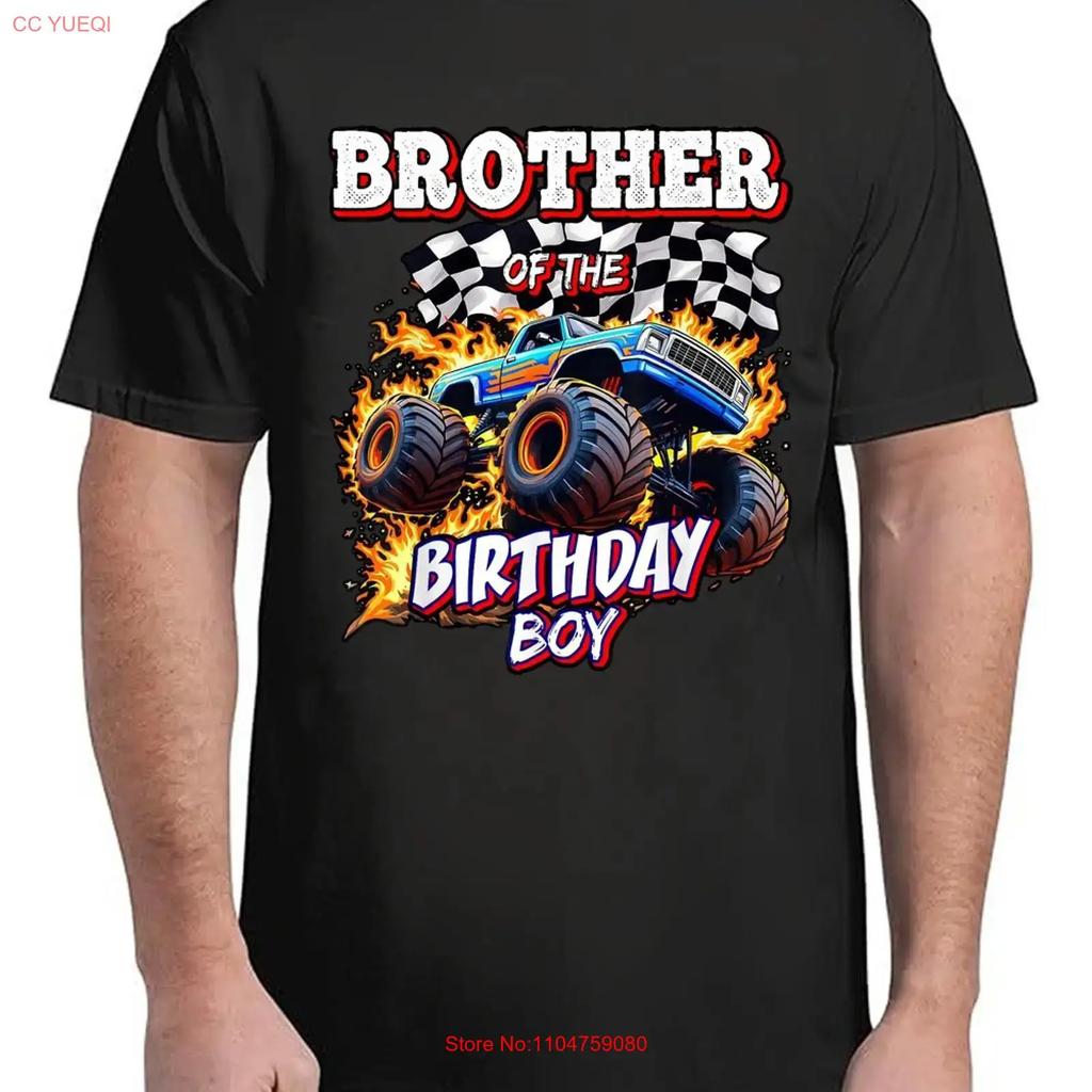 Brother of the Birthday Boy Monster Truck T Shirt adult S 4XL vintage Washed designer clothes Versatile Comfortable homme