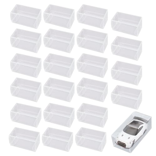 nullie Mini Car Clear Case Set of 120, Display, Storage, Collection, and Storage Case (4.1x4.3x8.2cm)