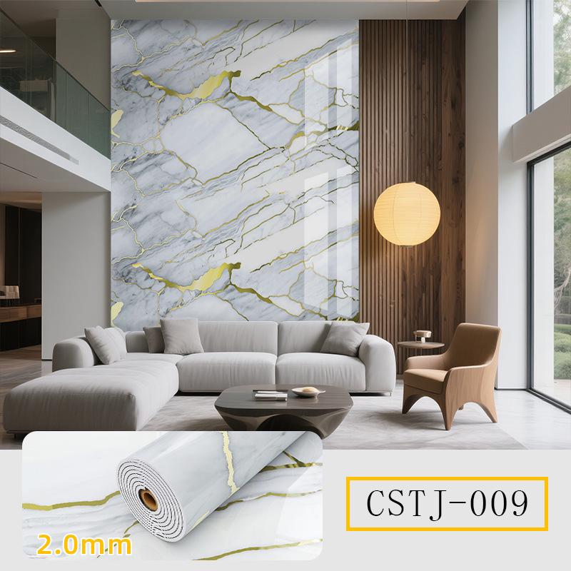 Selbstklebende, wasserfeste Marmorfliesen-Wandaufkleber für TV-Hintergrund und Dekoration