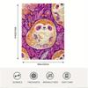 1pc 60x80 Inch Retro Sloth & Floral Print Blanket - Soft 100+ Thread Count All-Season Throw for Bedroom, Living Room, Office