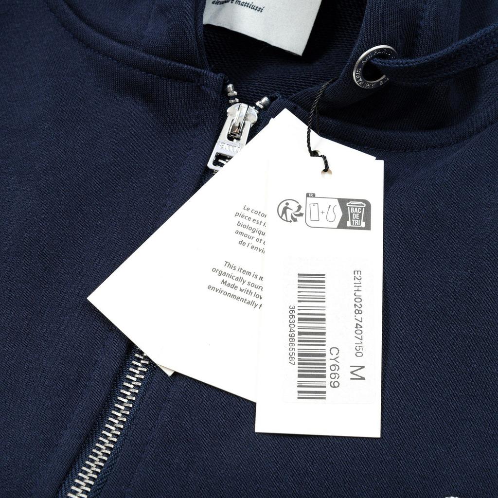 669 AMI Herr- och Damhöst Ny Broderad Dragkedja Huvtröja