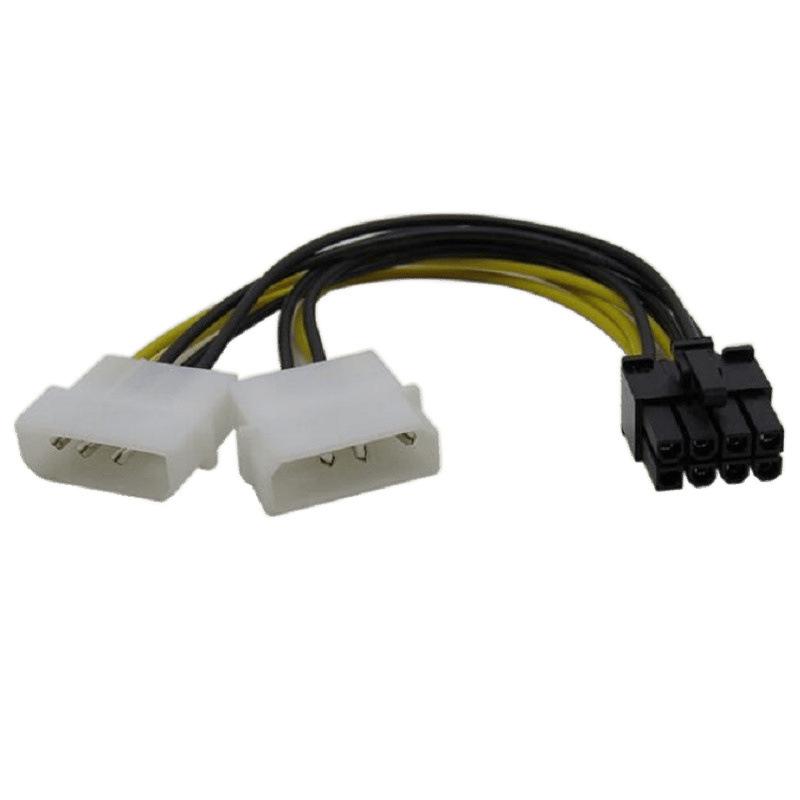 Dual 4-Pin to 8-Pin Power Cable for Discrete Graphics Cards