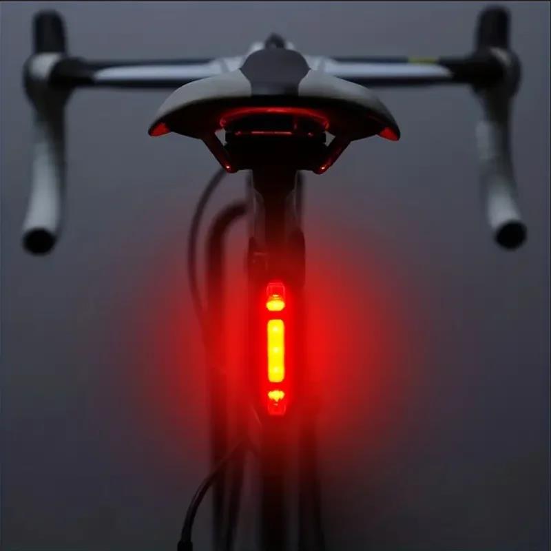 USB Rechargeable Bike Light Set with Front And Taillight Easy To Install 4 Modes Bicycle Accessories for Cycling Safety 7