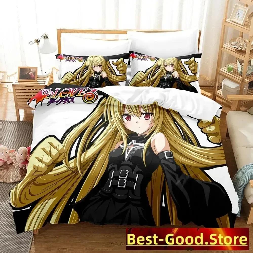 New To Love Ru Bedding Set Duvet Cover Sheet Printed Bed Set Pillowcase Bed Full Queen King Size Comforter Bedroom