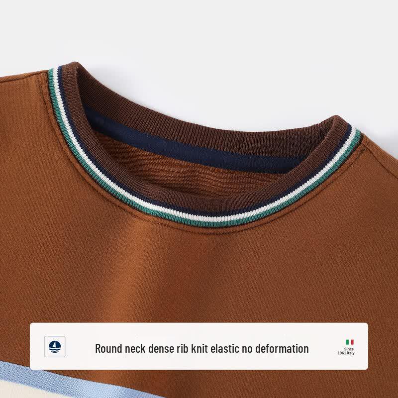 Navigare Boys' Striped Round Neck Sweatshirt