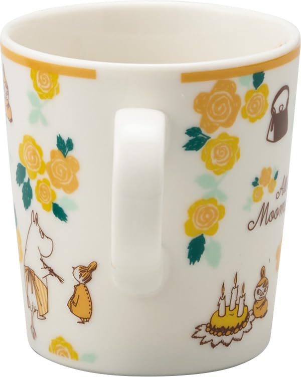 Moomin ceramic diameter x 9cm height in a printed gift Yamaka Made in mug, yellow, 8.5cm (300ml), box. Shoten, Japan, MM7802-11