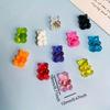 10PCS Random Color Resin Cartoon Bear Refrigerator Sticker Kitchen Magnetic Whiteboard Card Refrigerator Decor
