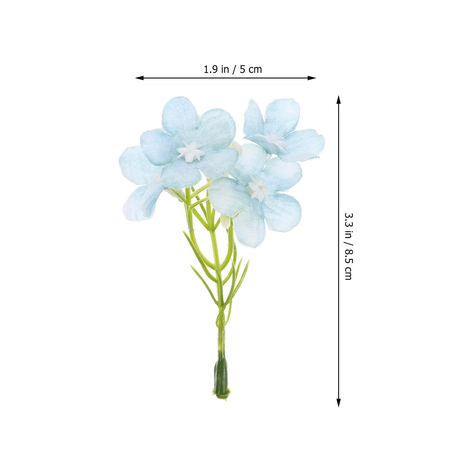 

20Pcs Artificial Hydrangea Flower Picks Realistic Silk DIY Wedding Party Decoration Floral Craft Material Artificial Flowers