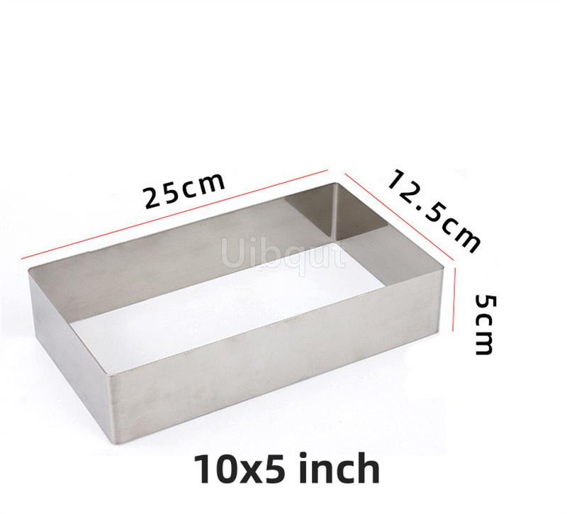 5cm Height Rectangle Thick 304 Stainless Steel Mousse Ring Tiramisu Cake Mold Cheese Fondant Baking Tool Household DIY Bakeware