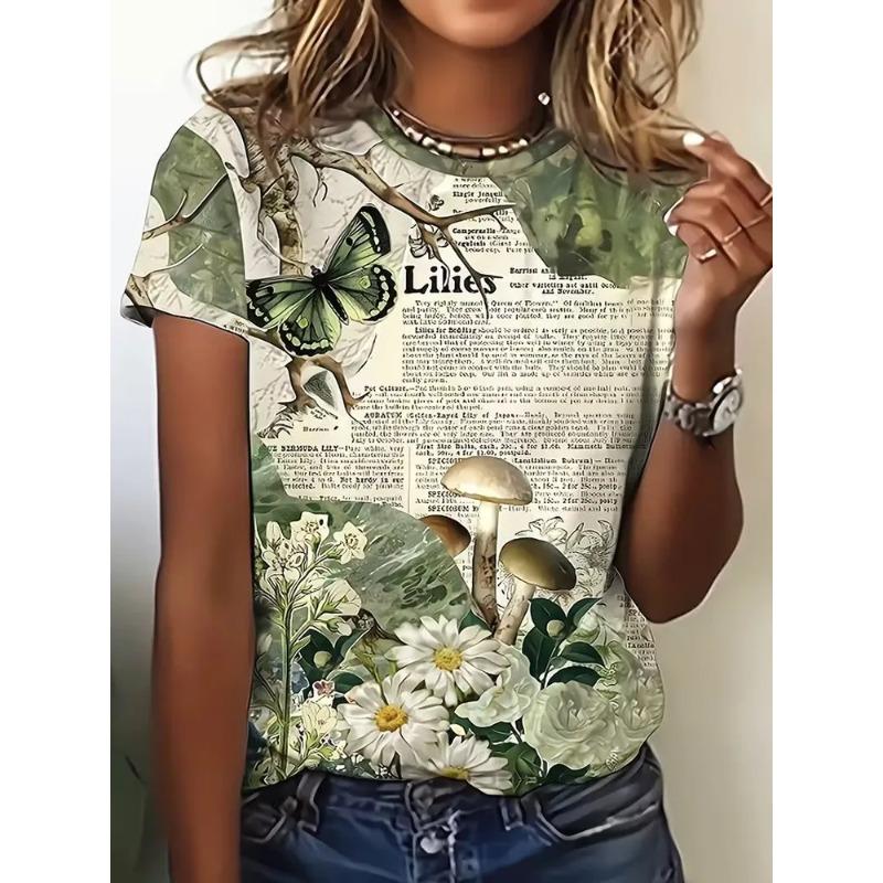 3D Printed Fashion Women's T-shirt Summer Breathable Casual Versatile