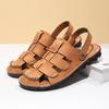 Men's Breathable Cross-Strap Closed-Toe Roman Beach Sandals