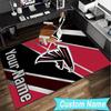 Custom Name Rug Atlanta-Falcons Rise Up Area Rug Suitable for Indoor And Outdoor,Carpets for Homes, Offices,Living Rooms,Home Decor,Christmas Gift