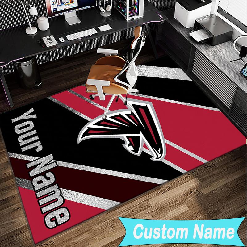 Custom Name Rug Atlanta-Falcons Rise Up Area Rug Suitable for Indoor And Outdoor,Carpets for Homes, Offices,Living Rooms,Home Decor,Christmas Gift