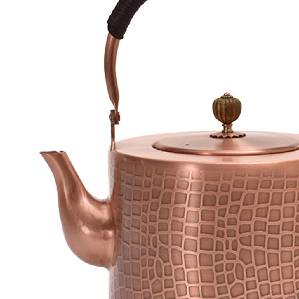 Copper Tea Kettle Teaware Large Pot Sturdy Handmade Water for Restaurant