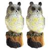 Resin Solar-Powered Owl Outdoor Figurine Weatherproof Cute Animal Model Decor With Solar Panels for Flower Fence Lawn Decoration