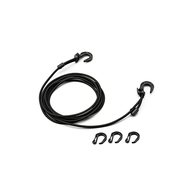 Daytona Motorcycle Luggage Rack Elastic Cord, Adjustable Length, Stretch Cord & Hook, 3.5m, Black, 72216