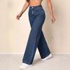 Women's Casual Fashion Striped Floor-Mopping Straight Pants Casual Pants