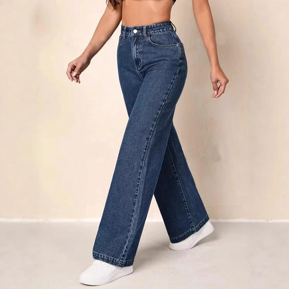 Women's Casual Fashion Striped Floor-Mopping Straight Pants Casual Pants