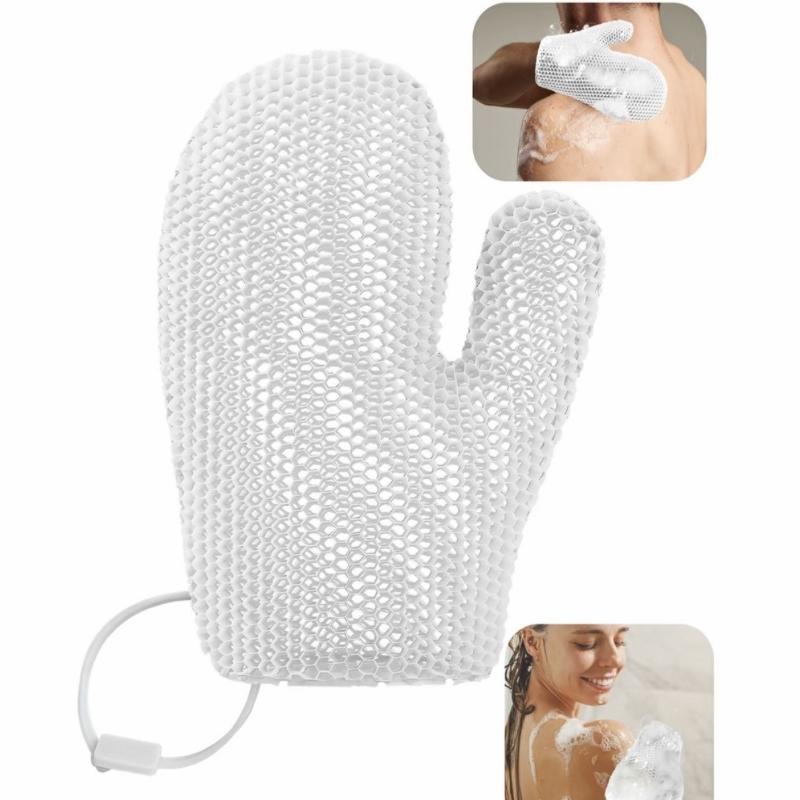 Honeycomb Exfoliating Shower Finger Caps Body Scrub Cleansing Bath Mitt Breathable Odorless Skin Care Tool Multi-Color