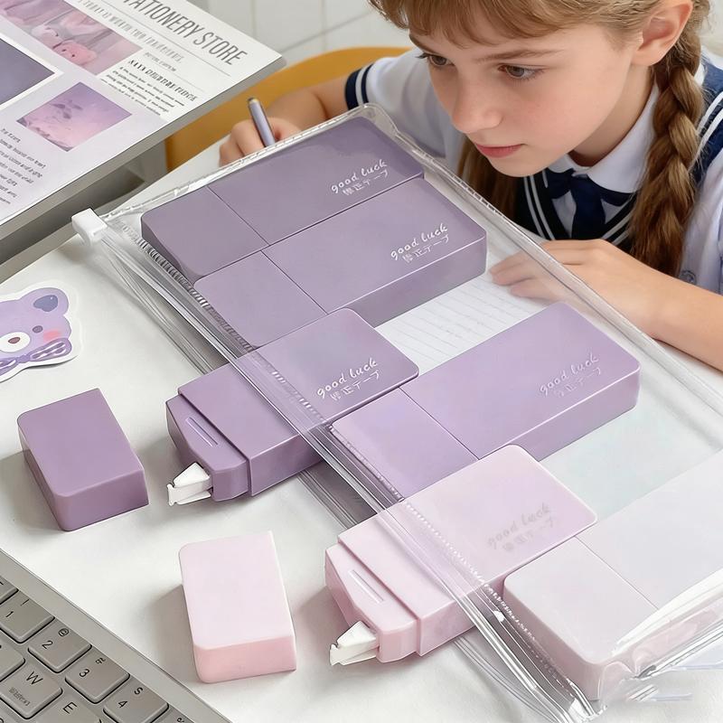 6Pcs White Correction Tape, Instant Correction Smooth Applicator, Easy-to-Use Cute White Tape for Students School Supplies
