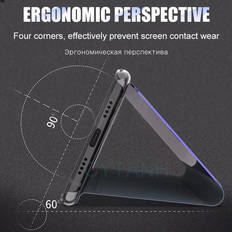 For Honor Magic5 Lite Case Smart Mirror Leather Flip Cover Honar Magic 5 Lite Magic5Lite 5G Magnetic Book Stand Shockproof Funda