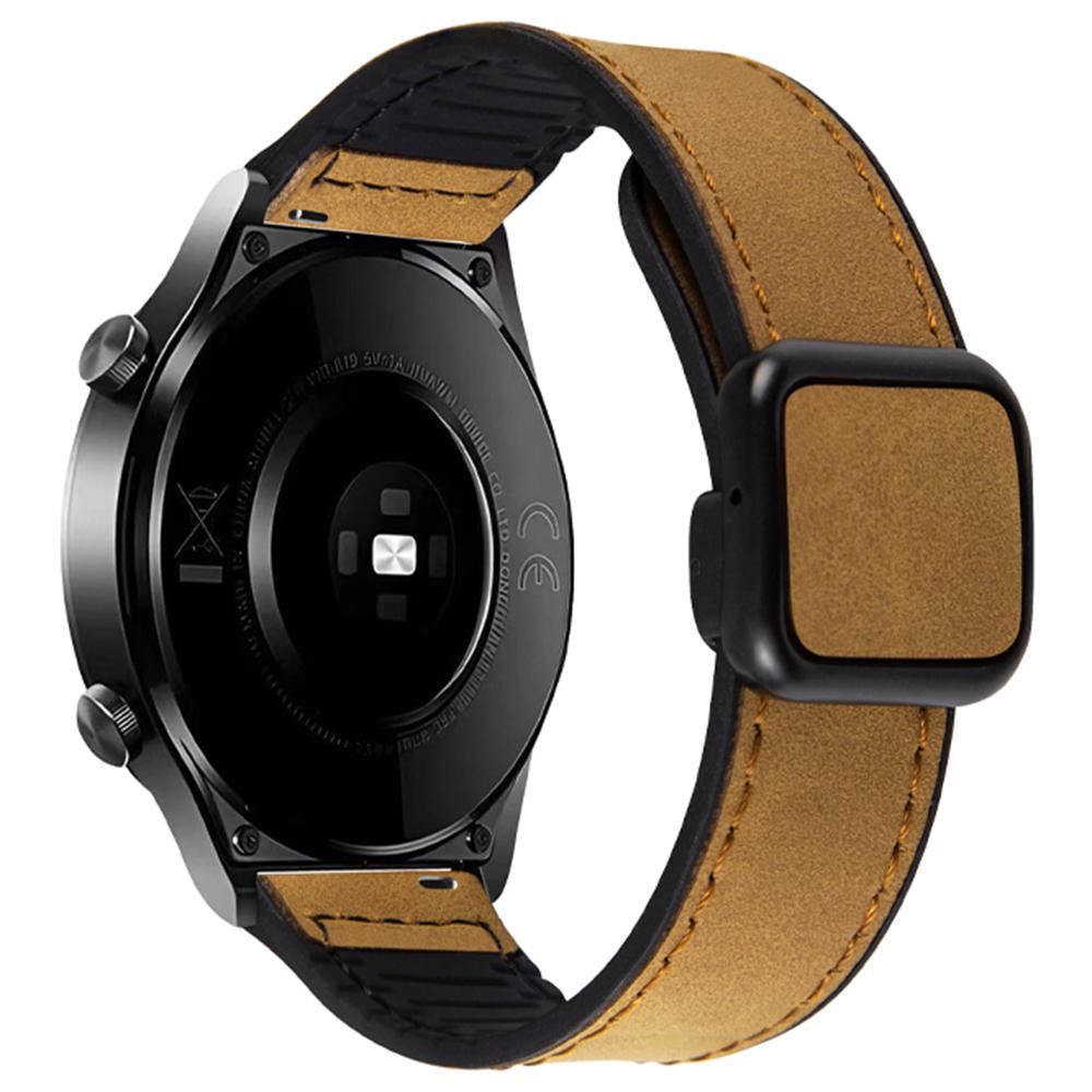 Für Garmin Venu 3/Venu 2/Vivoactive 4 22mm Uhrenarmband Magnetische Faltschließe Leder+Silikon Armband