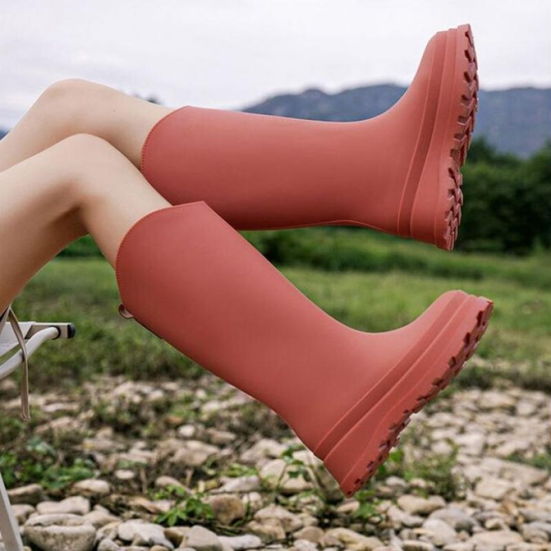 New ArrivalS Open Run Women S Long Rain bootS Rainy dayS 4 colorS