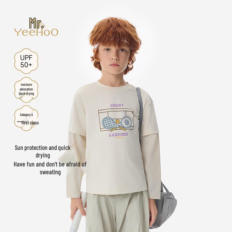 YEEHOO Boys  7A Anti-bacterial Sun Protection Long Sleeve T-Shirt 150