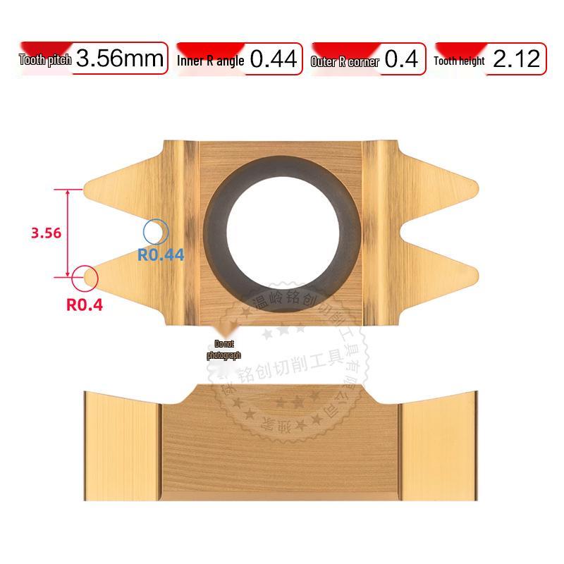 40° CNC Lathe Tool Holder Double Tooth Pulley for Quenched Cast Iron and Steel Parts (2.34/3.56)