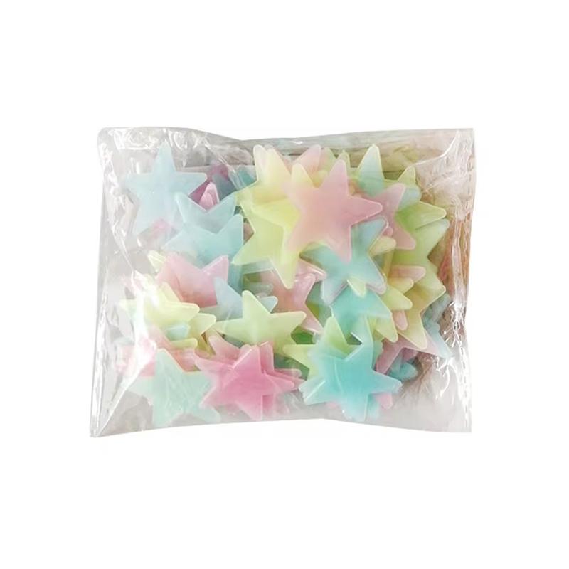 

100 шт. светящиеся наклейки в виде звезд фон настенное украшение спальня светящиеся наклейки флуоресцентные стерео наклейки на стену