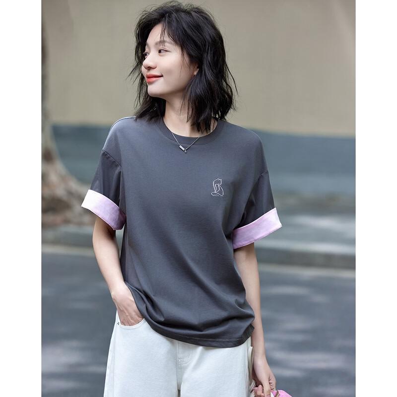 Demana Women's Oxygen Cotton Color-Block T-Shirt