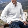Men's Stand Collar Knit Sweater for Layering, Warm Casual Pullover for Fall and Winter, Multi-Color