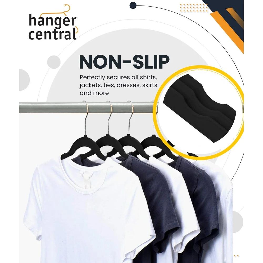 25 Pack Space Saving Velvet Hangers Non-Slip 360 Rotating Hook Heavy Duty Clothes Organizer Ultra Thin Design Coats Pants