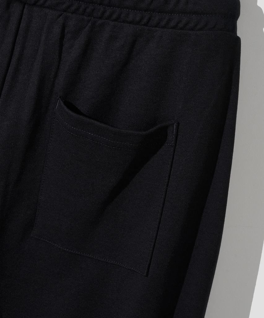 AGOD Single-Pleat Wide Sweatpants [Black]