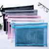 File Bag Storage Holder with Lanyard Zipper Closure Large Capacity Portable Transparent Document Storage Bag Office Supplies