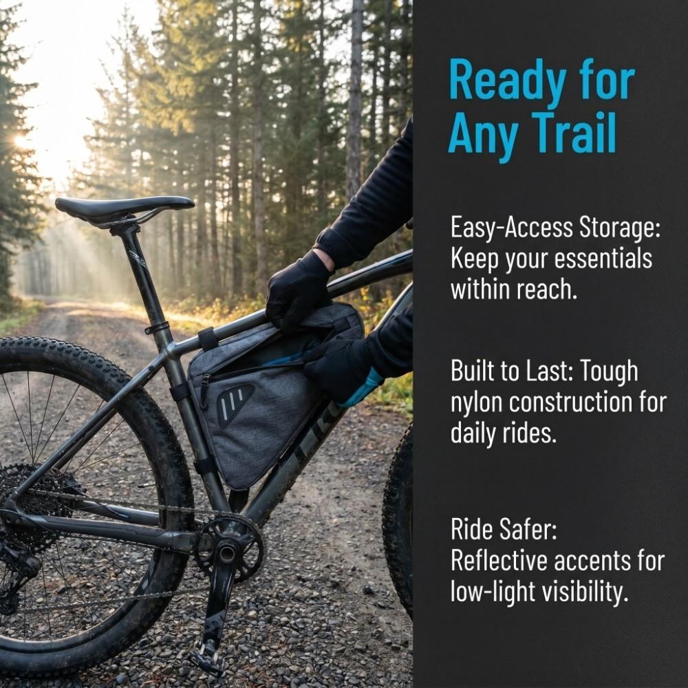 Waterproof Bike Frame Bag Nylon Bicycle Storage Bag Durable Triangle Frame Bag  Road Biking
