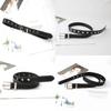 Retro Black Faux Leather Belt Women's Korean Version Minimalist Versatile Student Belt Metal Belt Women's Stock