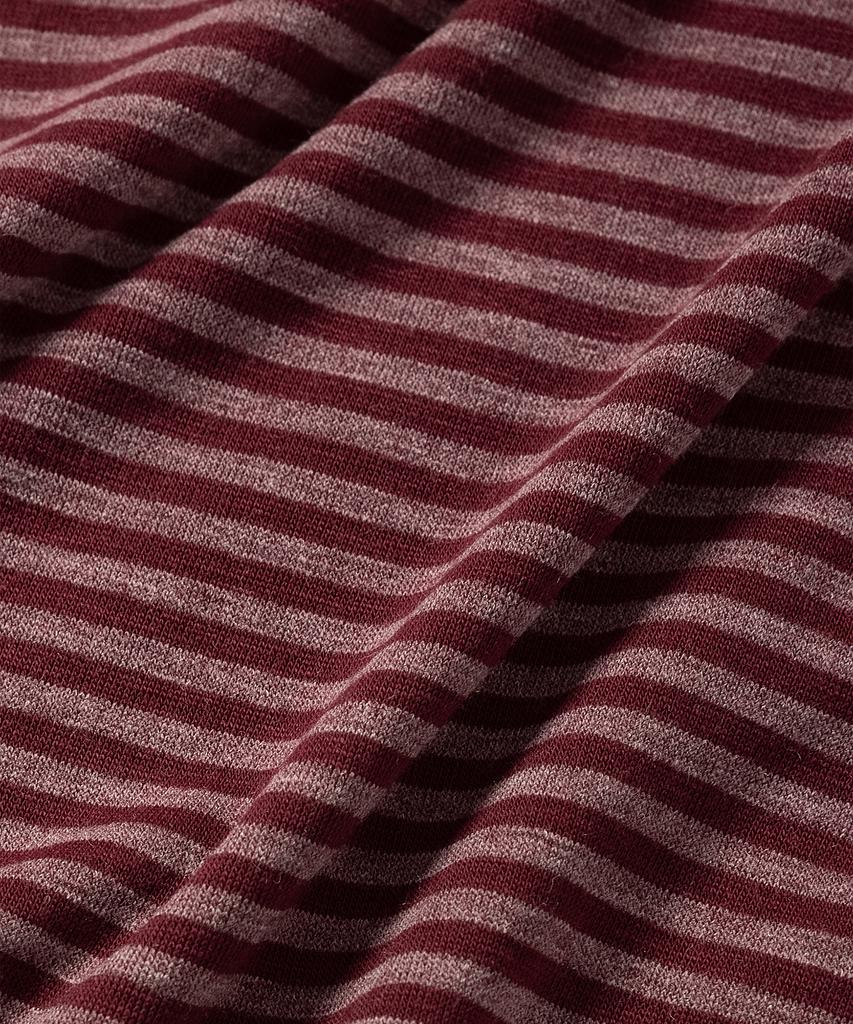 NONBLANK Striped Crop Hs T-Shirt_Red