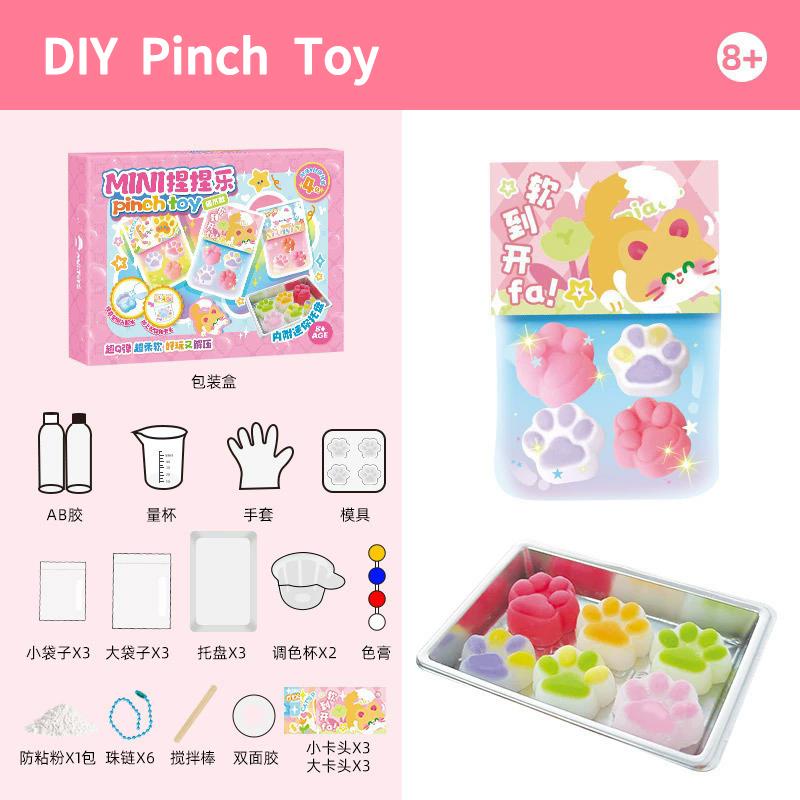 Girls DIY Dessert Chef Cream 3D Sticker Clay Imitate Food Cookin Kit Simulation Ice Cream Drinks Mixed Magic Potion Bottles Toy