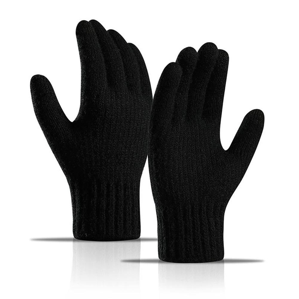Thicken Men Gloves Solid Color Cycling Mitten New Touch Screen Gloves