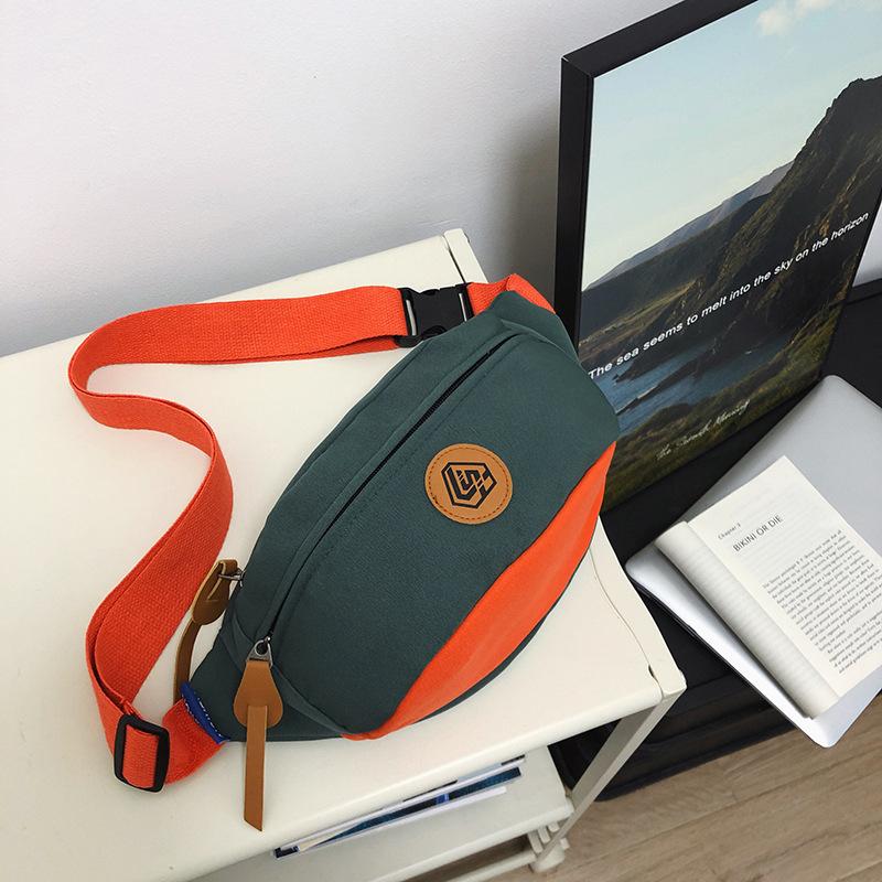 Einfache sportliche trendige Marken-Brusttasche, die gleiche Tasche für Männer und Frauen, Schüler-Bauchtasche, Nischen-Umhängetasche mit großem Fassungsvermögen, Umhängetasche für Damen