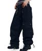 AAKAM Shirring Utility Cargo Pants (Black)
