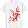 Cherry Blossom Flower Lover Art Graphic Flower TShirt Crew Neck Short Sleeve Cotton Top All Seasons Casual Fashion Comfortable
