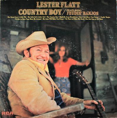 LP Record LESTER FLATT - Country Boy (Featuring Feudin' Banj APL10131 RCA Victor, RCA 1973 US Folk Used