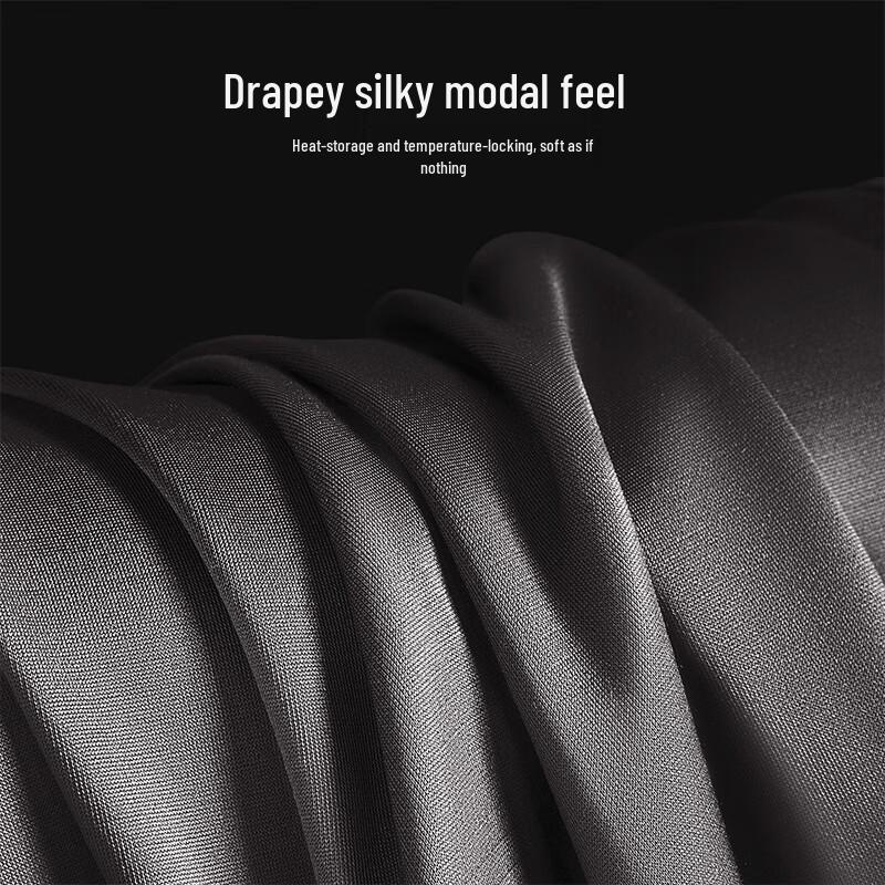 Caiyue Men's Antibacterial Modal-Feel Thermal Base Layer Pants