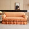 Luxury Fabric Sofa Cover Full Wrap Bubble Gauze Universal Sofa Protector for All Seasons