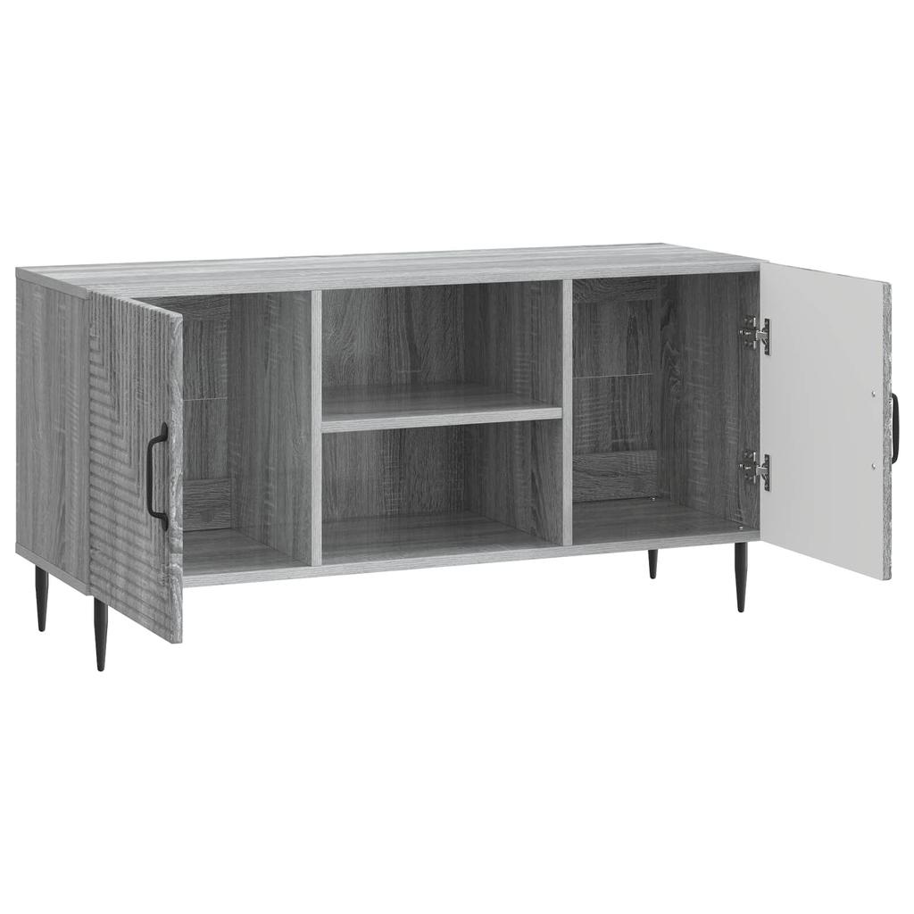 TV Stand Grey Sonoma 102 X 34.5 X 50 Cm Particleboard