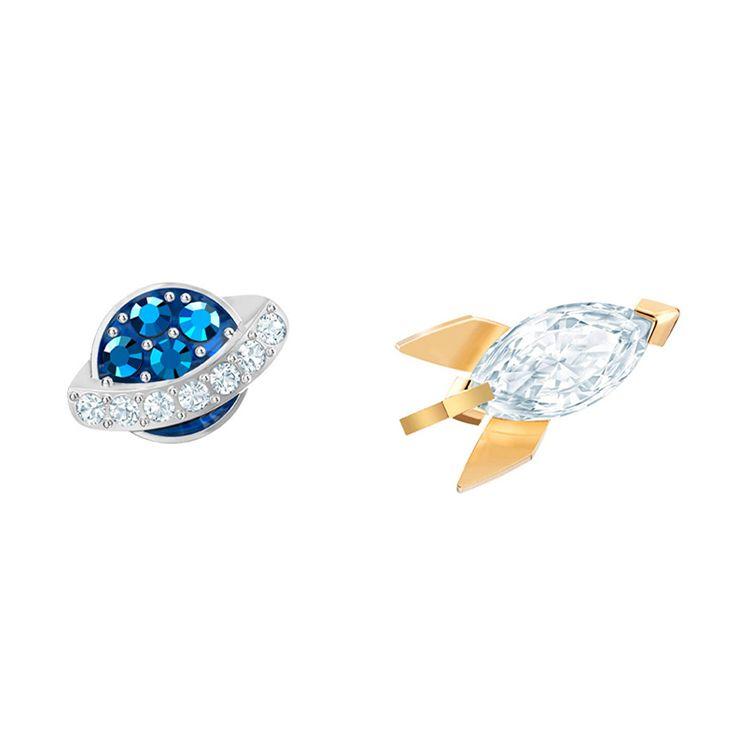 Swarovski Fashionable Cute Space UFO Earrings Rocket Women Earrings Silver 5447696